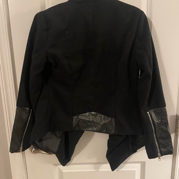 Aritzia Black Blazer with Leather Accents - Picture 2 of 2